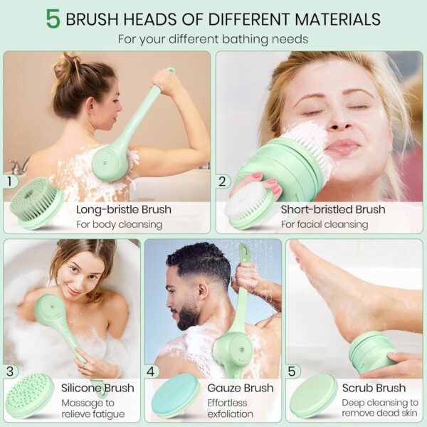 Electric Body Brush for Back and Shower Scrubber - Image 2