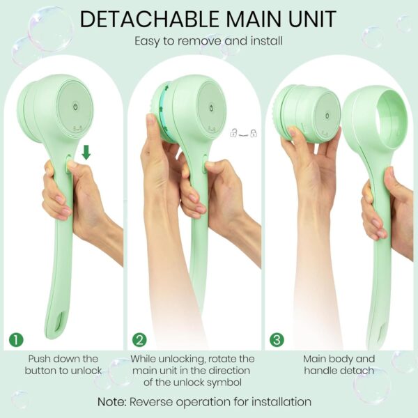 Electric Body Brush for Back and Shower Scrubber - Image 3